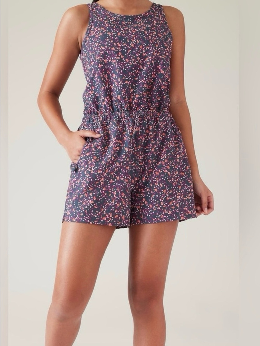 Athleta Girl Floral Print Romper - great condition!